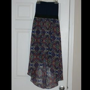 Strapless Hi-Lo Short Summer Dress